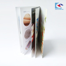 high quality saddle stitch binding offset printing brochure for restaurant